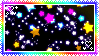 Animated falling neon stars