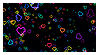 Animated rainbow hearts