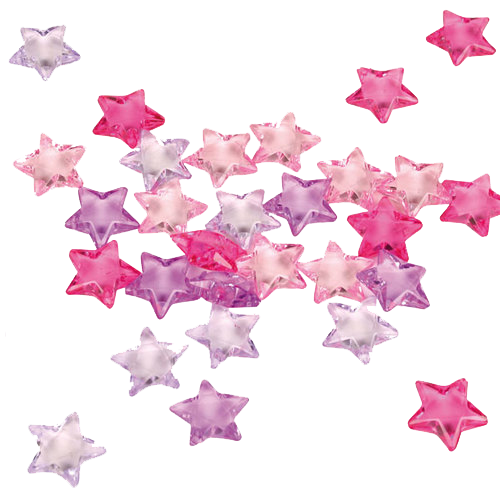 Still image of pink, purple, and red stars