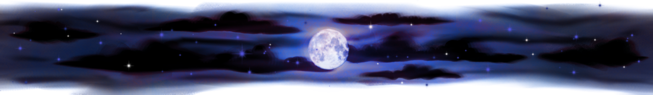 Still image of a night sky with a moon and clouds