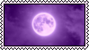 Purple moon on cloudy night