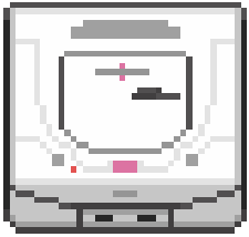 Pixel art of a White Sega Saturn