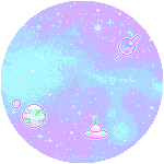 Animated circle of space