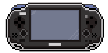 Pixel art of the PS vita